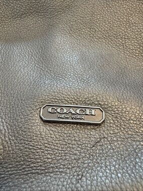 Coach Women's Metallic Taupe Leather Bag with Detachable Crossbody strap.